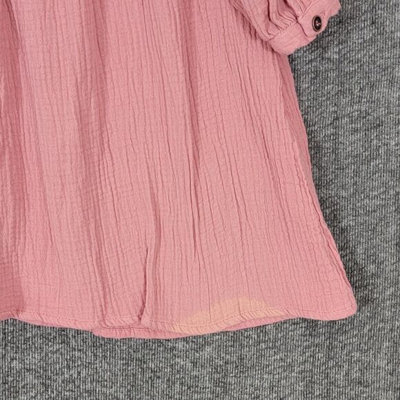 Jessica Simpson Dress Girls M Dusty Rose Boho Long Embroidered Balloon Sleeves - Picture 9 of 13